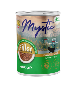 Mystic Yavru Kediler için Kuzulu Fillet In Viscous Tam Yaş Mama