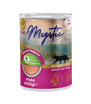 Mystic Yetişkin Kediler için Biftekli Pate Tam Yaş Mama
