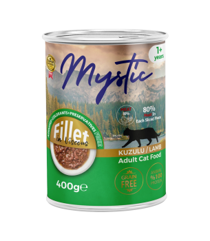 Mystic Yetişkin Kediler için Kuzulu Fillet In Viscous Tam Yaş Mama