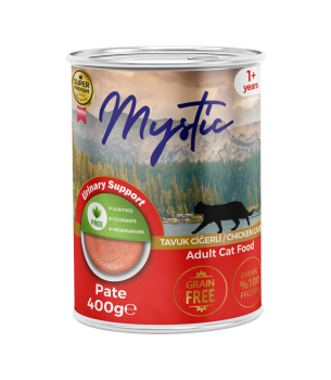 Mystic Yetişkin Kediler için Tavuk Ciğerli Pate Tam Yaş Mama