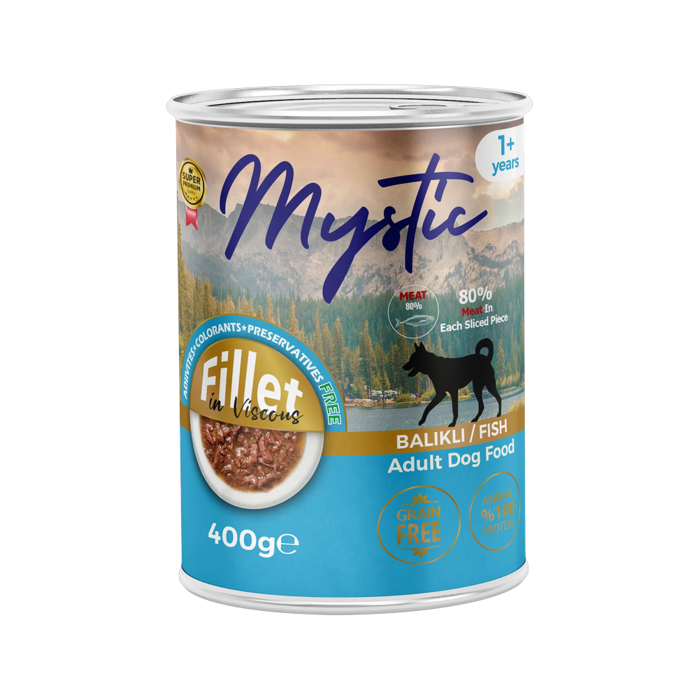 Mystic Yetişkin Köpekler için Balıklı Fillet In Viscous Tam Yaş Mama