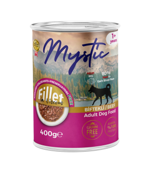 Mystic Yetişkin Köpekler için Biftekli Fillet In Viscous Tam Yaş Mama