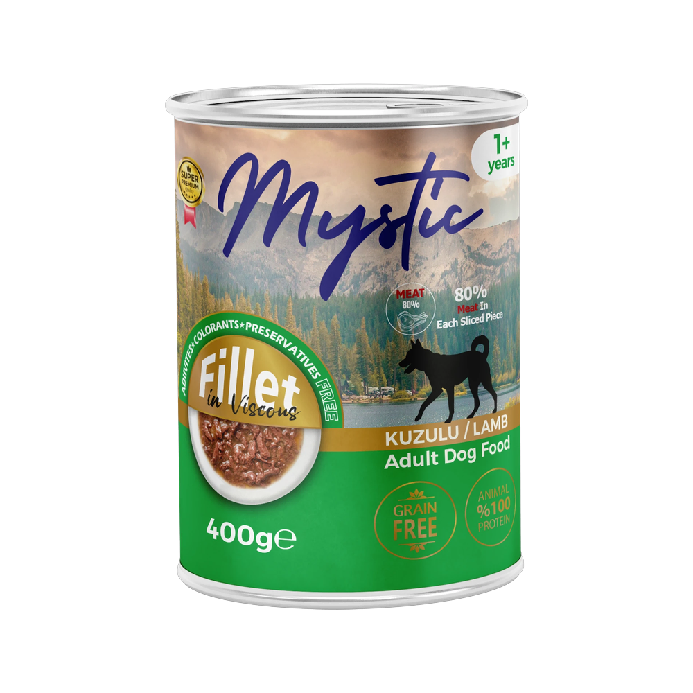 Mystic Yetişkin Köpekler için Kuzulu Fillet In Viscous Tam Yaş Mama