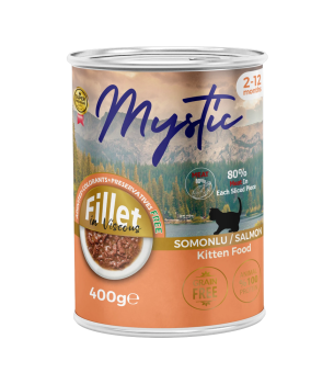 Mystic Yavru Kediler için Somonlu Fillet In Viscous Tam Yaş Mama