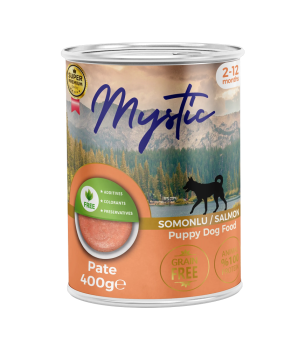 Mystic Yavru Köpekler için Somonlu Pate Tam Yaş Mama