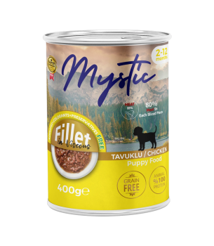 Mystic Yavru Köpekler için Tavuklu Fillet In Viscous Tam Yaş Mama