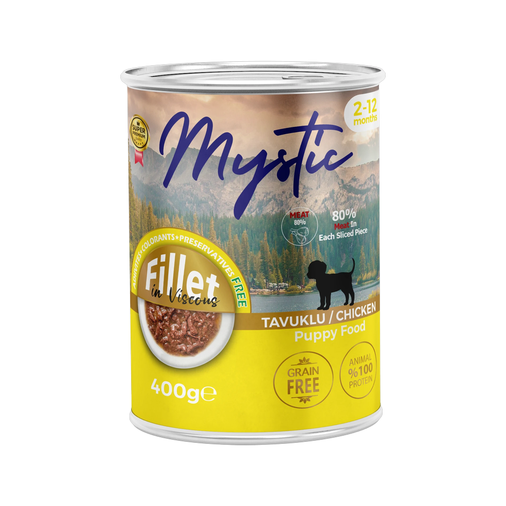 Mystic Yavru Köpekler için Tavuklu Fillet In Viscous Tam Yaş Mama