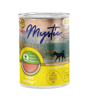 Mystic Yavru Köpekler için Tavuklu Pate Tam Yaş Mama