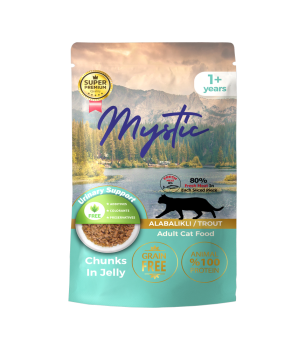Mystic Yetişkin Kediler için Alabalıklı Chunks In Jelly Pouch Tam Yaş Mama