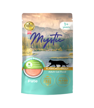 Mystic Yetişkin Kediler için Alabalıklı Pate Pouch Tam Yaş Mama