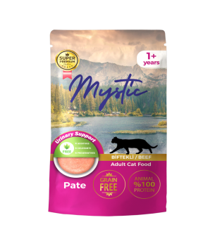 Mystic Yetişkin Kediler için Biftekli Pate Pouch Tam Yaş Mama