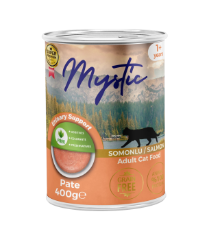 Mystic Yetişkin Kediler için Somonlu Pate Tam Yaş Mama