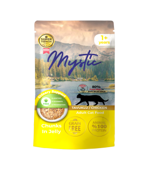 Mystic Yetişkin Kediler için Tavuklu Chunks In Jelly Pouch Tam Yaş Mama